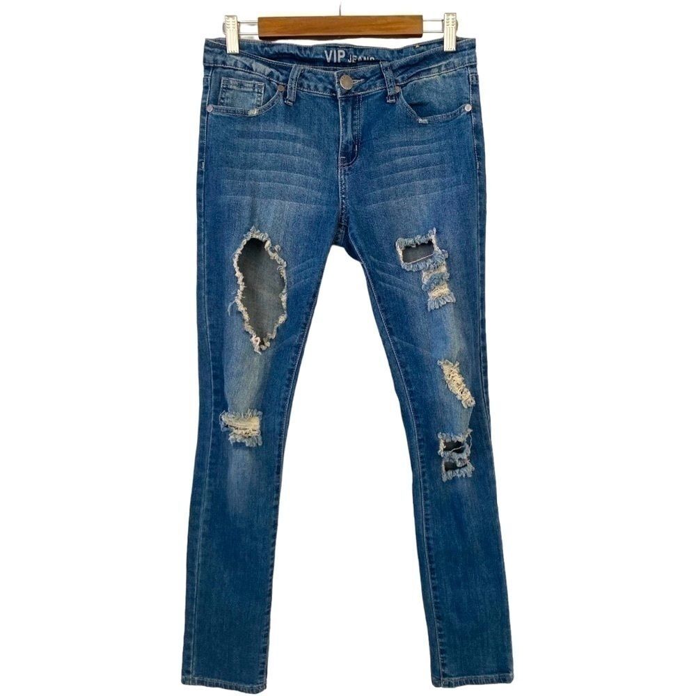 VIP Jeans Distressed Medium Wash Women's Size 5/6